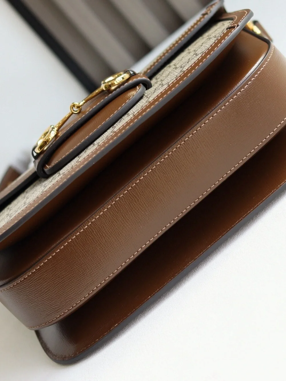 GUCCI 1955 HORSEBIT SHOULDER BAG GG supreme/brown